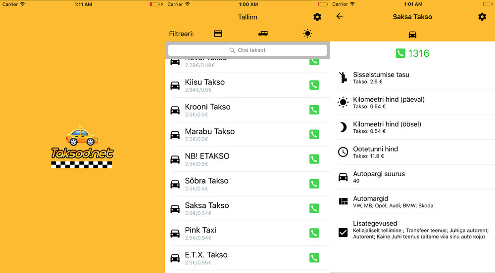 Taksod.net iOS äpp